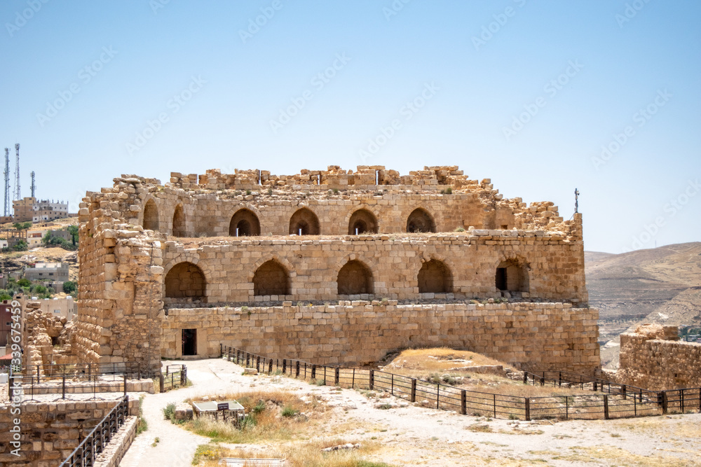 Arches at Kerak Castle in Jordan