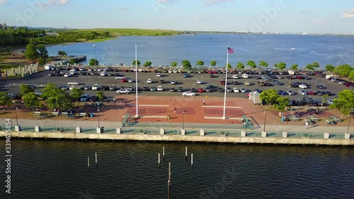 Canarsie Pier Pull Away Dolly Shot photo