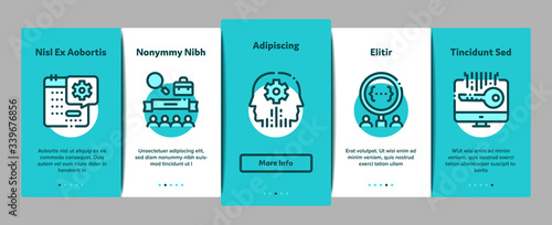 Hackathon Development Onboarding Mobile App Page Screen Vector. Hackathon Business, Developer Coding And Brainstorm, Meeting And Idea Color Contour Illustrations
