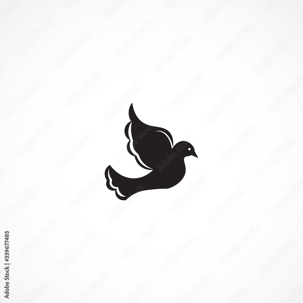 dove icon. dove bird icon isolated on white background for web and mobile dove icon. dove bird icon isolated on white background for web and mobile