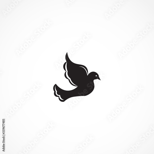 dove icon. dove bird icon isolated on white background for web and mobile