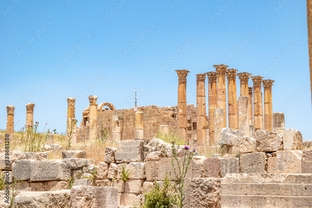 Ancient Roman Ruins at Gerasa in Jerash, Jordan