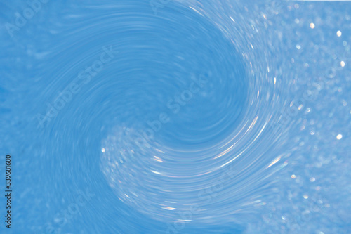 blurred yin yang wave in blue tones