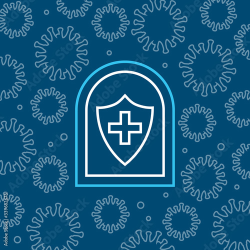 Immune system icon in flat style, vector