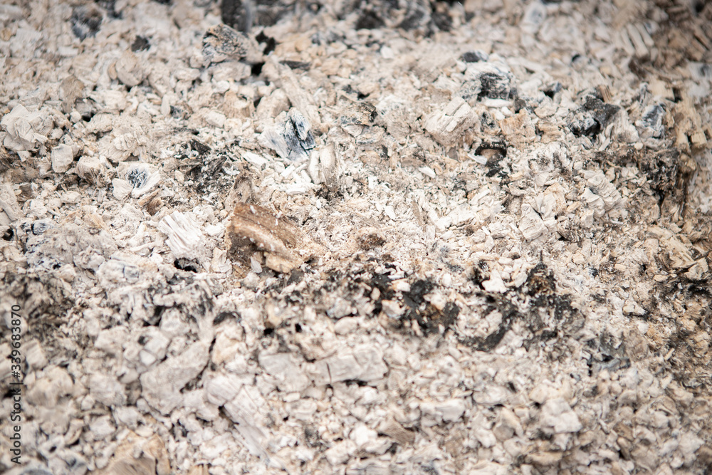 Grey ashes in macro Grey ashes in macro