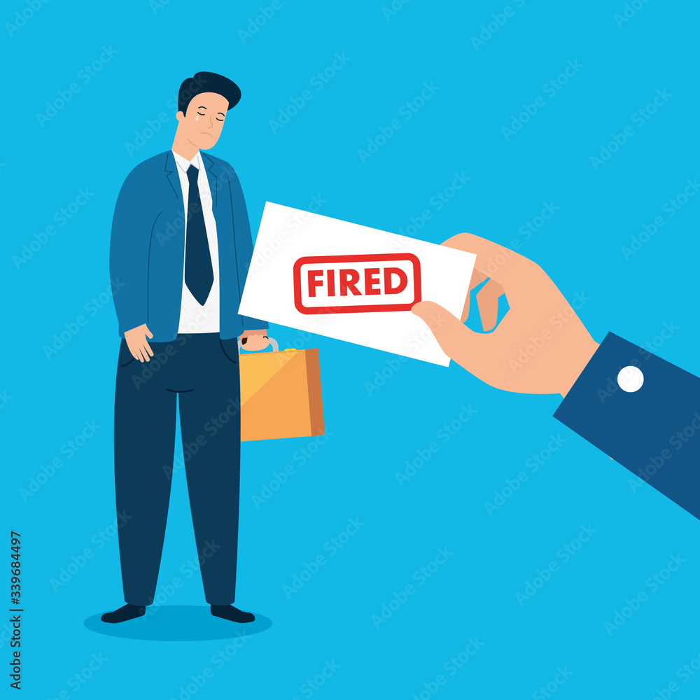businessman sad fired of work vector illustration design businessman sad fired of work vector illustration design