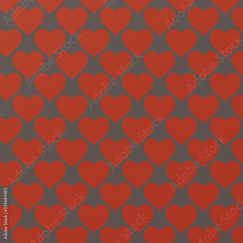 seamless pattern with red hearts