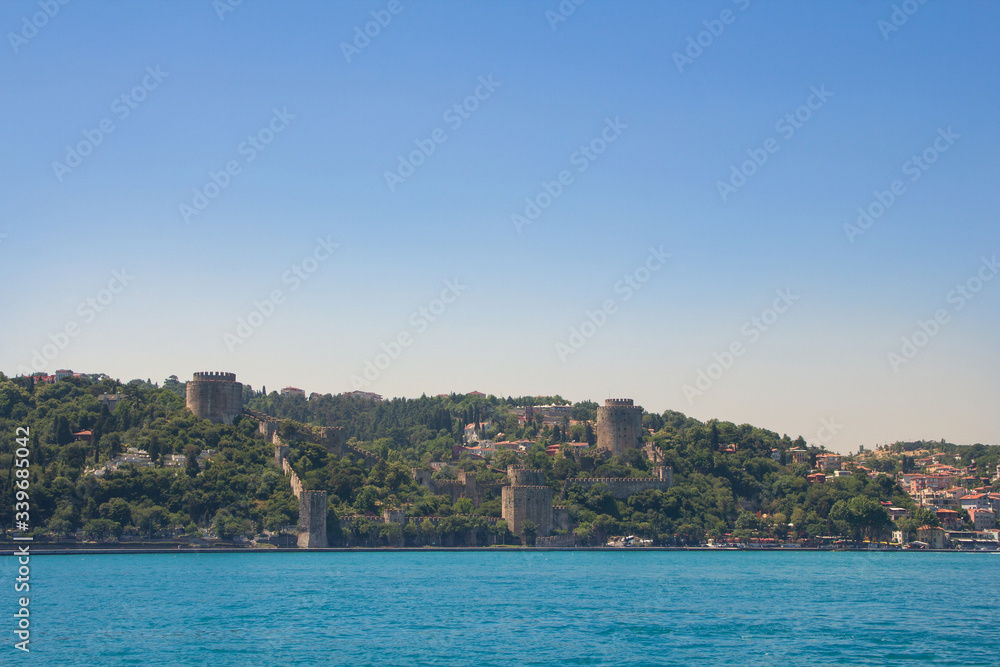 Naklejka premium Istanbul in the summer. Bosphorus.