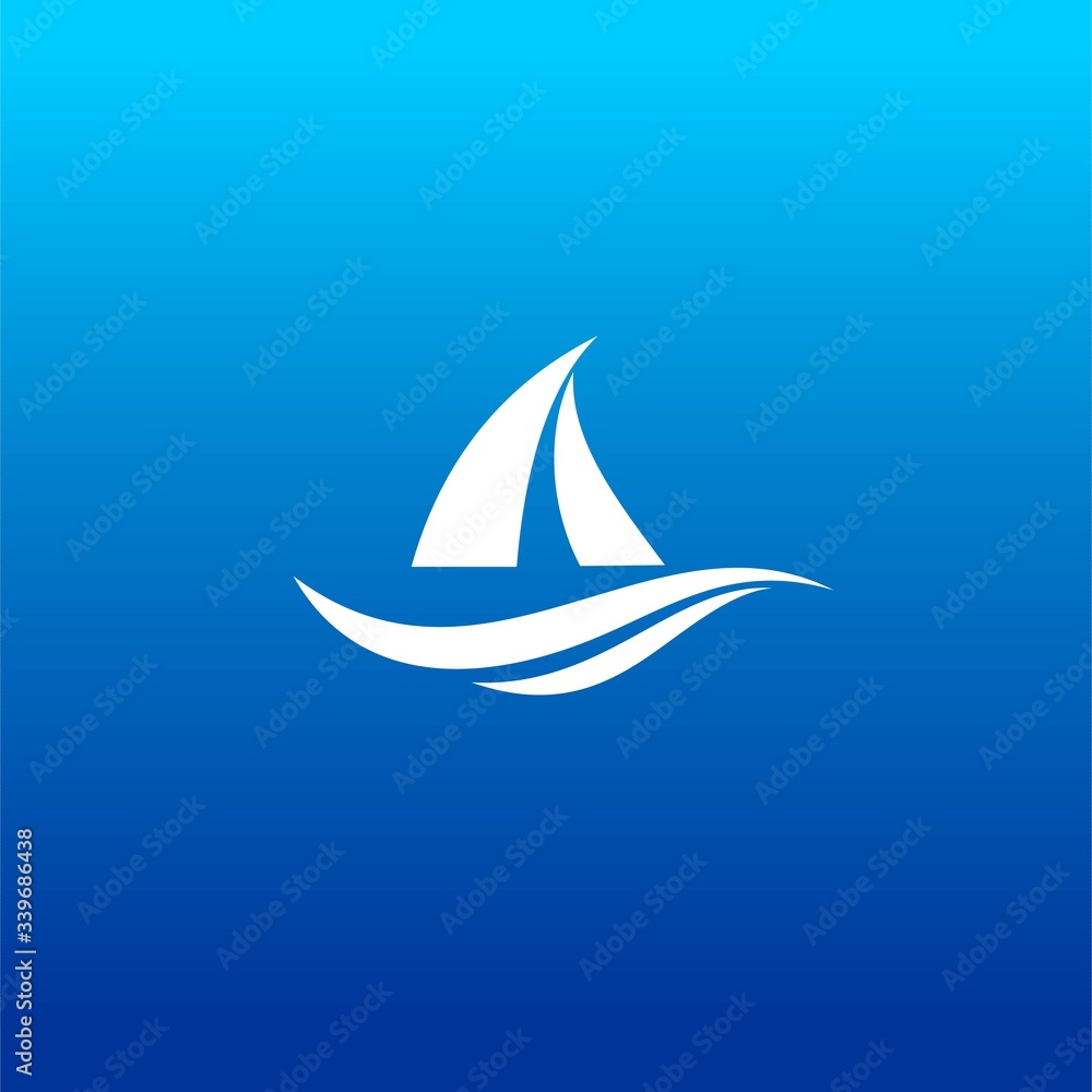 yacht vector logo, boat logo design