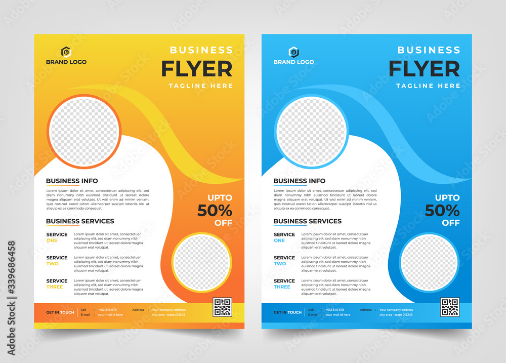 Modern Flyer template vector design template Modern Flyer template vector design template