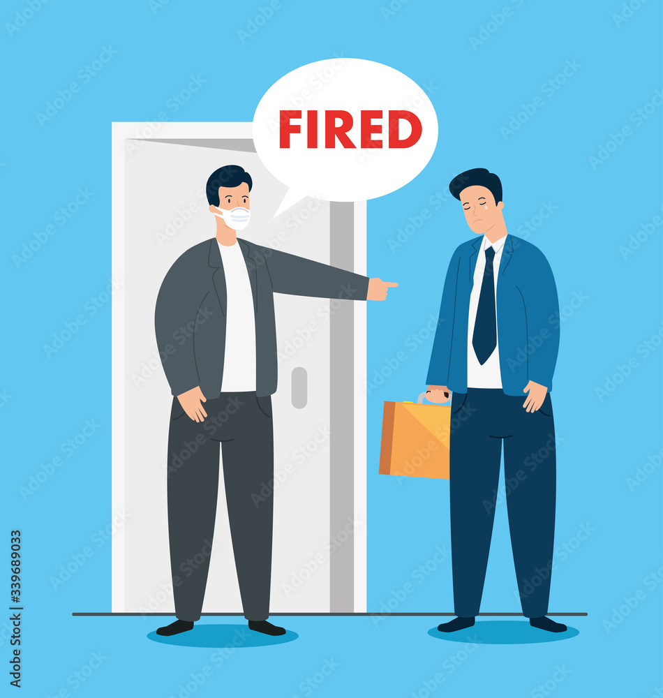businessman sad fired of work avatar character vector illustration design businessman sad fired of work avatar character vector illustration design