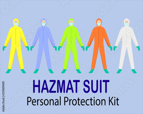 hazmat suit or ppe full color,personal protective equipment