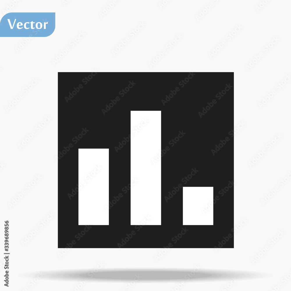 Business Info Graphic Icon Black and White Vector. bar chart icon. bar chart vector design. sign design Business Info Graphic Icon Black and White Vector. bar chart icon. bar chart vector design. sign design