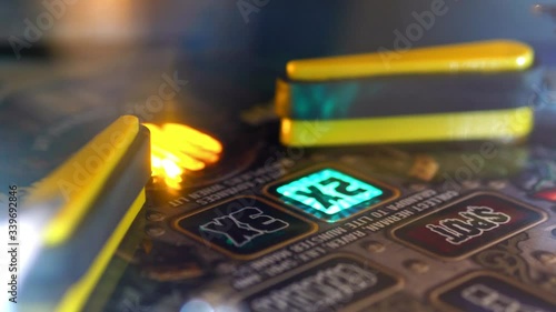 Vintage Pinball game in 4K Slow motion 60fps
