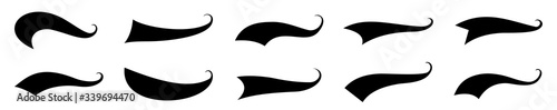 Swoosh. Retro overhangs. Sports typography, logos, football and baseball font. Vector graphics on a white background for web-visor. Vetor illustration
