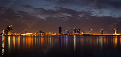 Panormic view of Bahrain skyline with reflection at twilight © Dr Ajay Kumar Singh