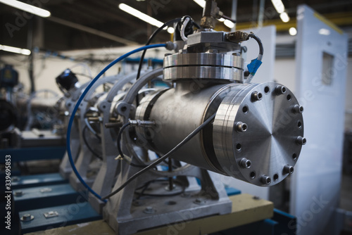 Particle Accelerator Beamline for Research in Scientific Laboratory