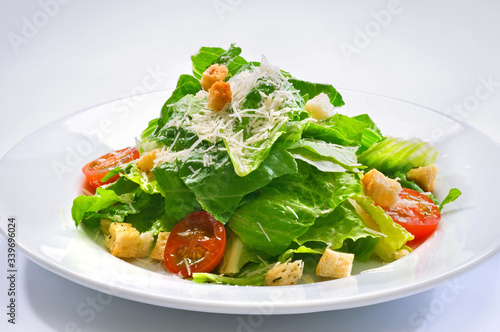  Salad on a white plate