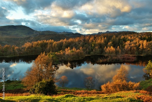 Sunset at Tarn Hows in Lake District