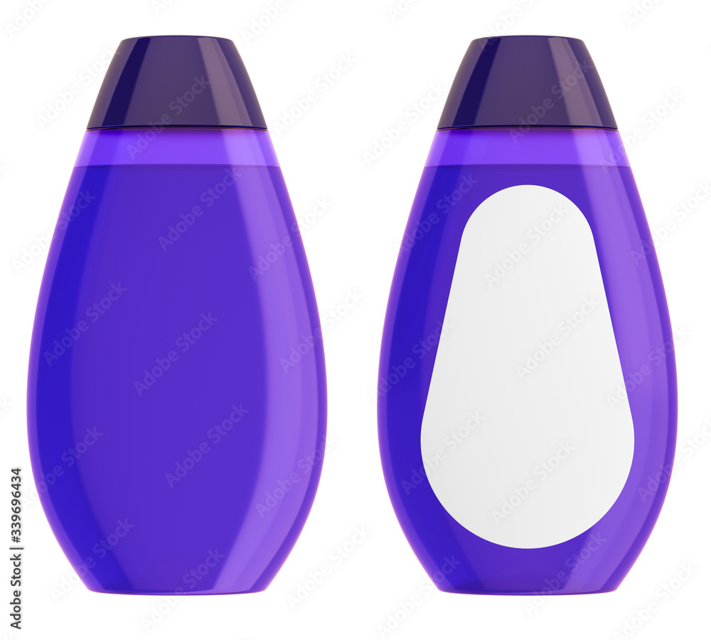 Baby shampoo bottle or baby bath foam bottle, baby oil bottle. 3D rendering Baby shampoo bottle or baby bath foam bottle, baby oil bottle. 3D rendering