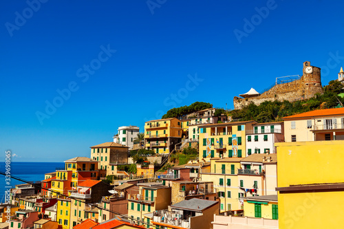 manarola coast view on summer