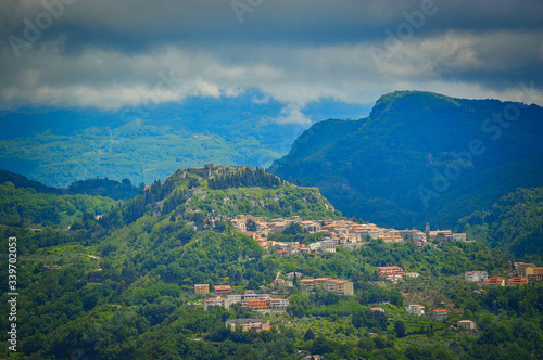 Overview of the village of Aiello Calabro. photo