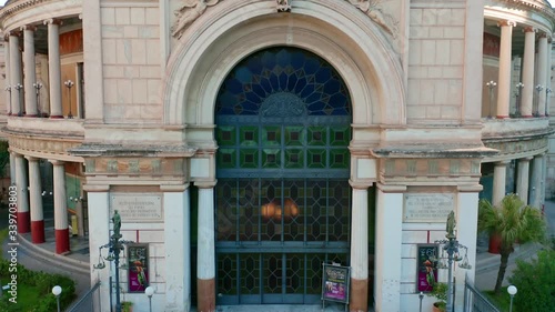 Entrance  and front of Teatro Politeama Garibaldi, Palermo. photo