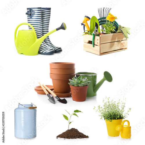 Set of gardening equipment ...