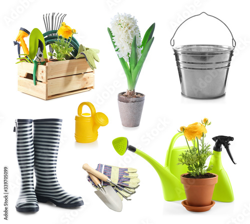 Set of gardening equipment ...