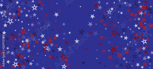 National American Stars Vector Background. USA Labor Veteran's 4th of July Memorial 11th of November President's Independence Day 