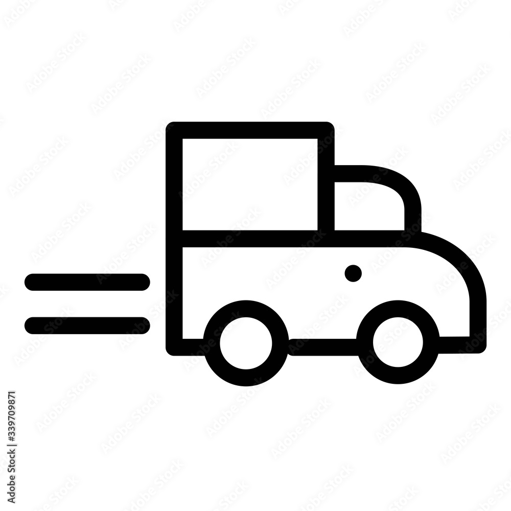 Fast delivery icon. Cargo shipping symbol. Flat icon design for perfect web and mobile e-commerce apps.