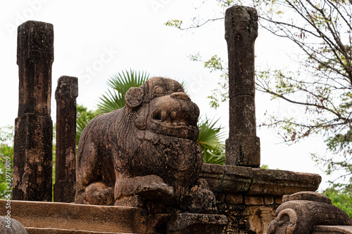 Polonnaruwa. Place ruins, reclaimed from the jungle. photo