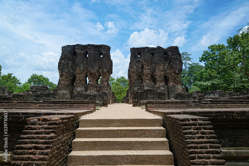 Polonnaruwa, Sri lanka, Sept 2015: Ruins of the Royal Palace photo