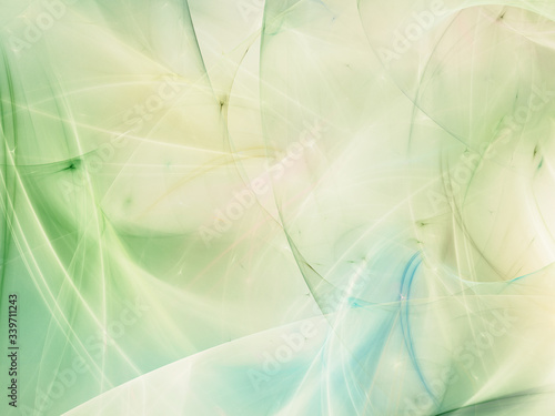 green abstract fractal background 3d rendering illustration