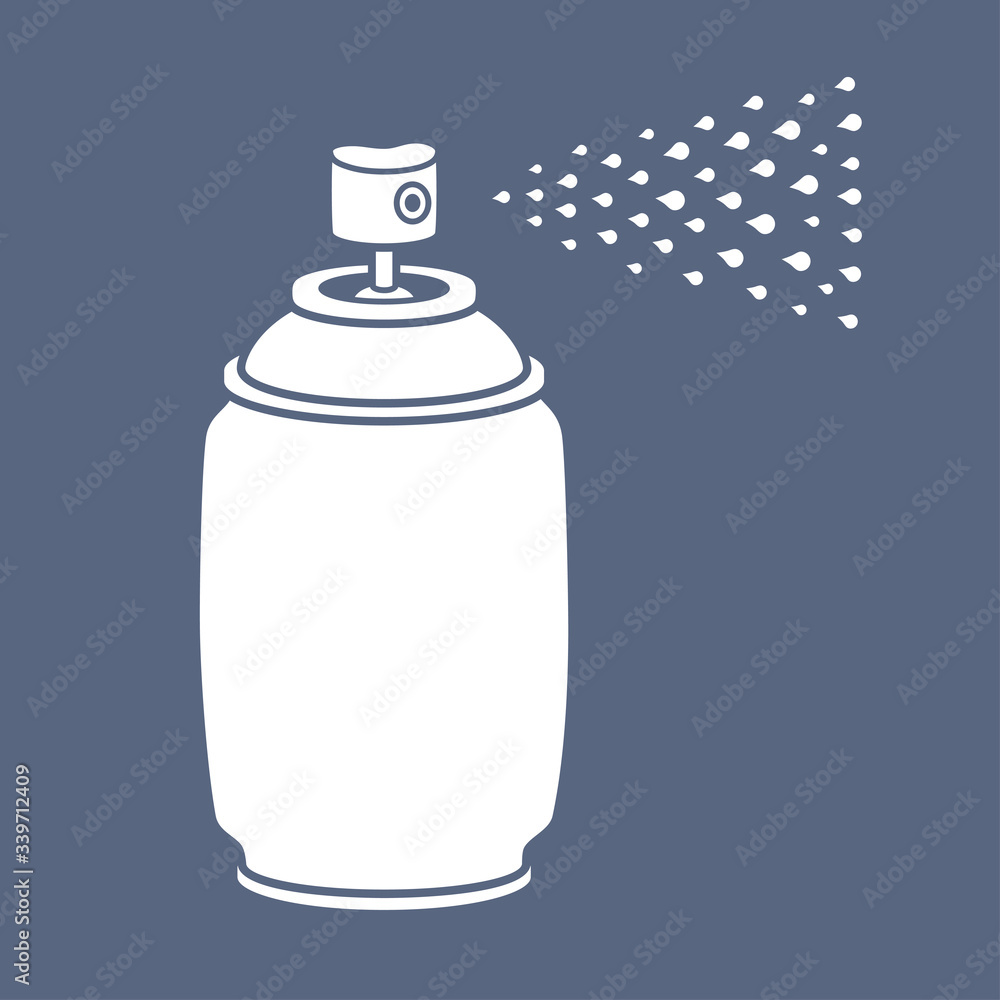 Paint spray can flat icon Paint spray can flat icon