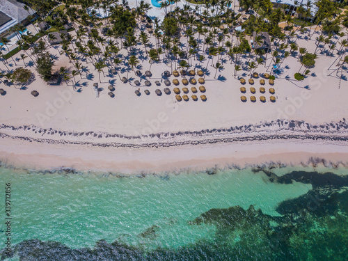 Empty beach Punta Cana Dominican Republic