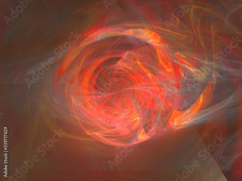Abstract Colored Illustration - Soft Iridescent Colorful Cloud of Brilliant Energy, Glowing Plasma. Smoke, Energy Discharge, Digital Flames, Artistic Design. Minimal Soft Background Image