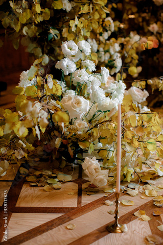 wedding decor flowers boho nature ceremony dishes hip 