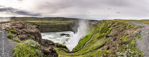 Fototapeta Naklejka Na Ścianę i Meble -  Gullfoss waterfall along the golden circle, Iceland