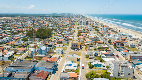 Balneário Arroio do Silva - SC. Aerial view of the beach and town of Balneário Arroio do Silva –Santa Catarina - Brazil