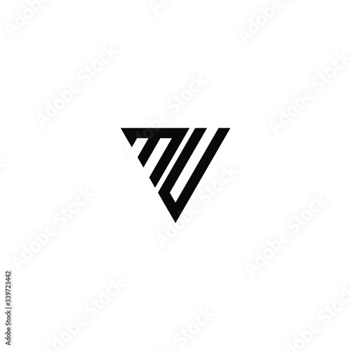 mu letter vector logo abstract