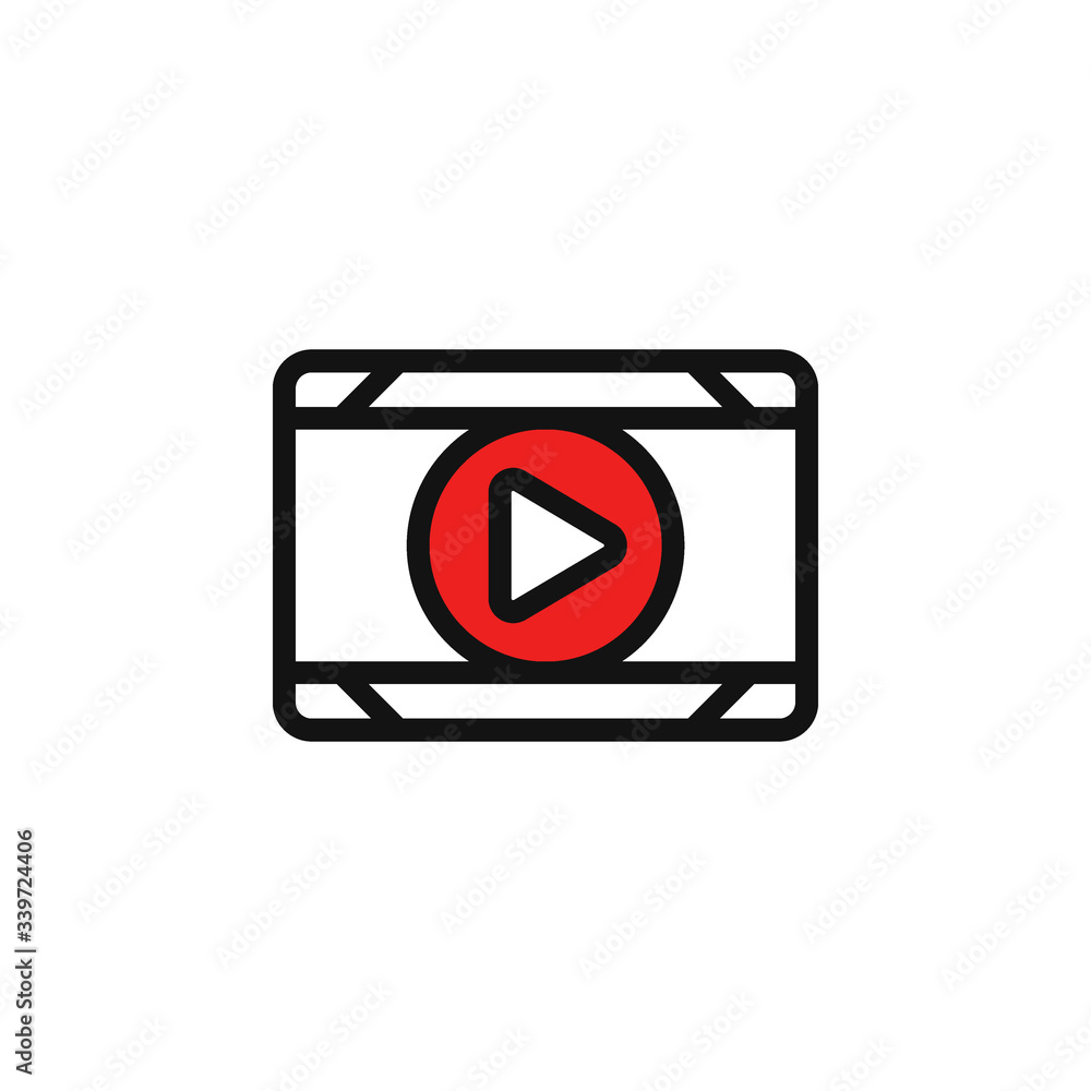 Video icon flat vector design Video icon flat vector design