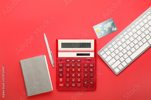 Calculator with stationery,...