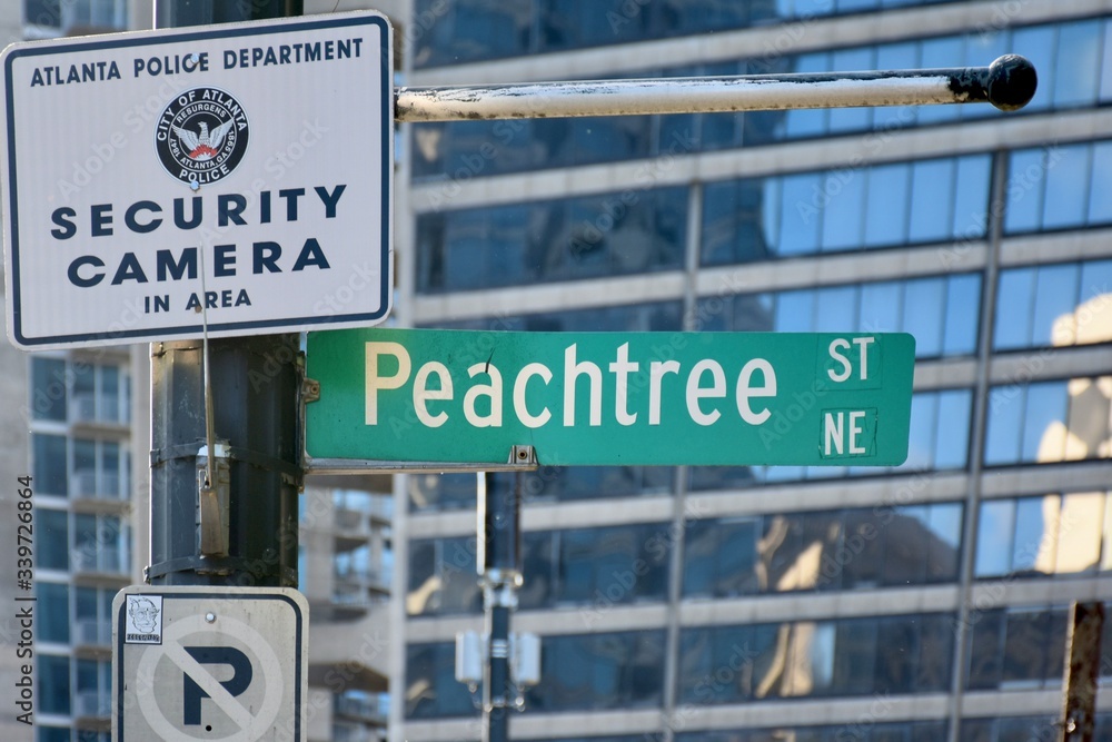 Obraz premium Street signage in Downtown Atlanta