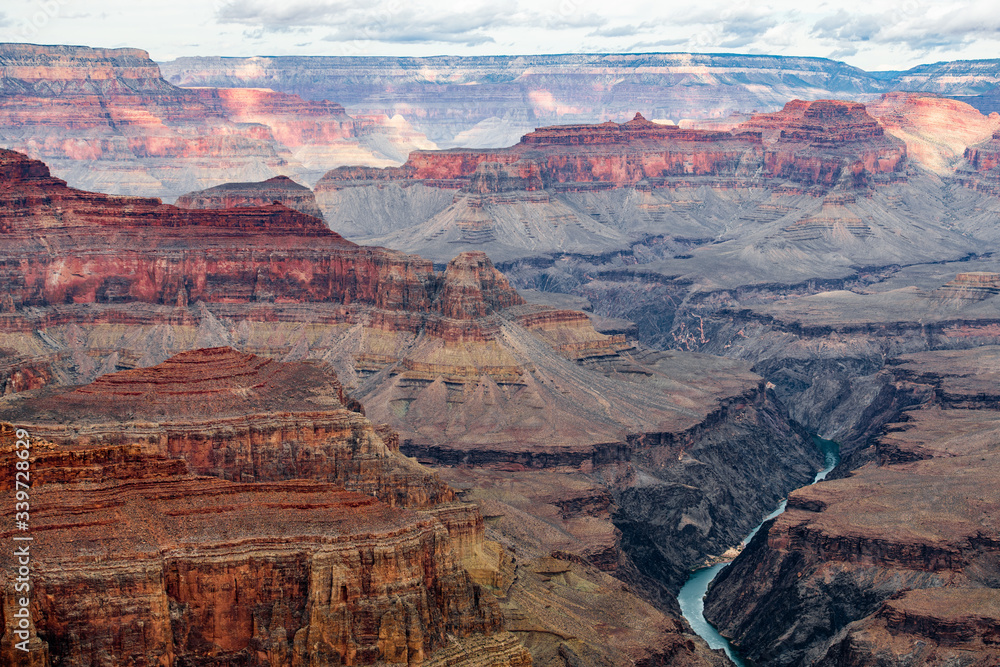 Grand canyon landscape and Colorado river, USA