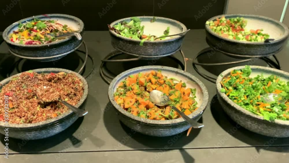Breakfast Buffet Concept, Breakfast Time in Luxury Hotel. 4k Breakfast Buffet Concept, Breakfast Time in Luxury Hotel. 4k