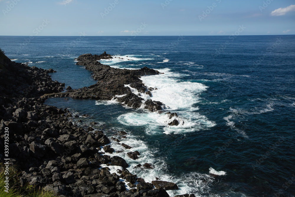 Atlantic coast on Sao Miguel – Azores islands, Portugal.