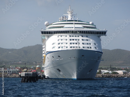 Cruise Ship Docked in Port