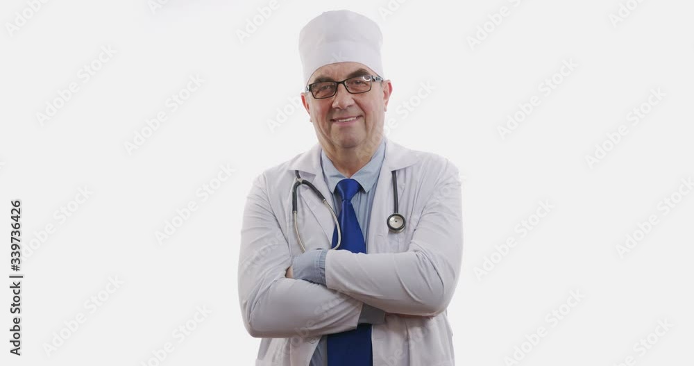 Portrait of Smiling Doctor. Isolated on white. Portrait of Smiling Doctor. Isolated on white.