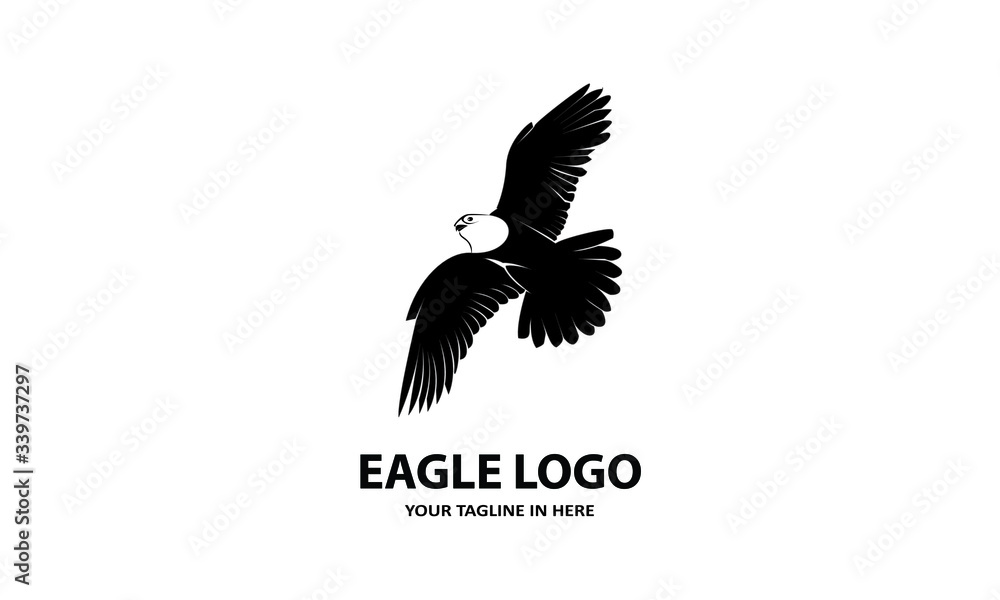 Fototapeta premium silhouette A simple eagle, suitable for business symbols or logos 